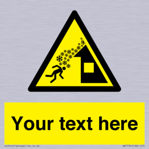 Custom warning roof avalanche